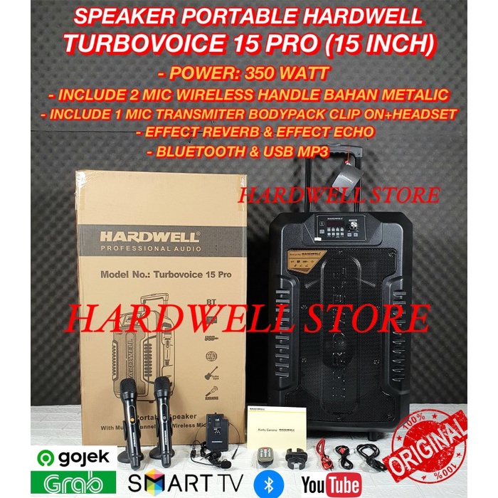 Speaker Portable Meeting Hardwell 15 Inch Turbovoice 15 Pro Original
