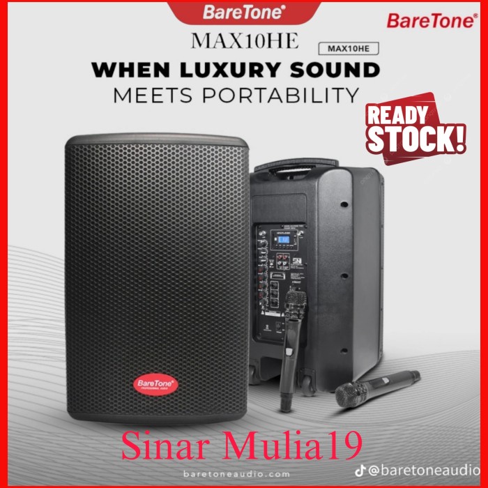 Speaker Portable Baretone Max10He / Max 10He / Max 10 He Bluetooth-Tws