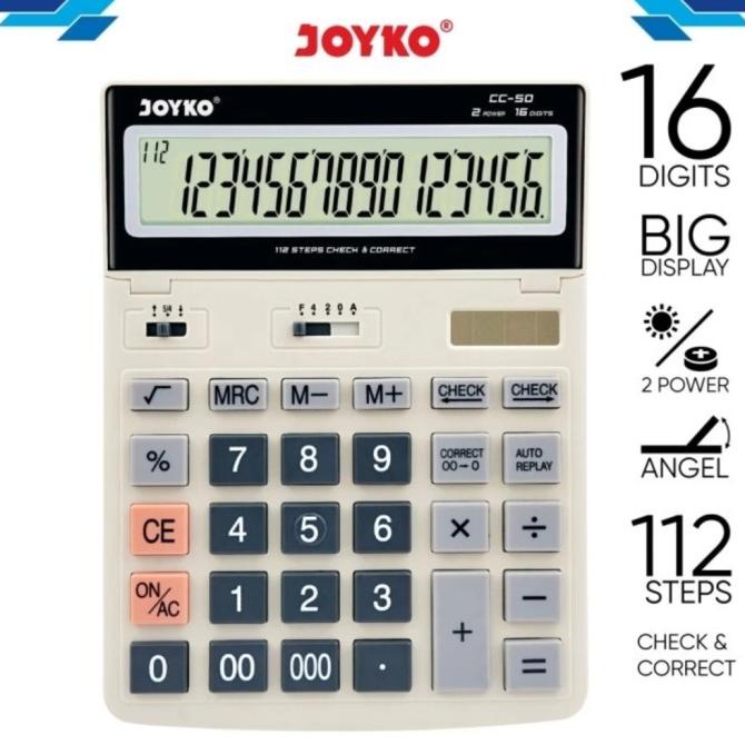 

Kalkulator Check & Correct Joyko Cc-50 Calculator 16Digit Desktop Cc50 Kode 591