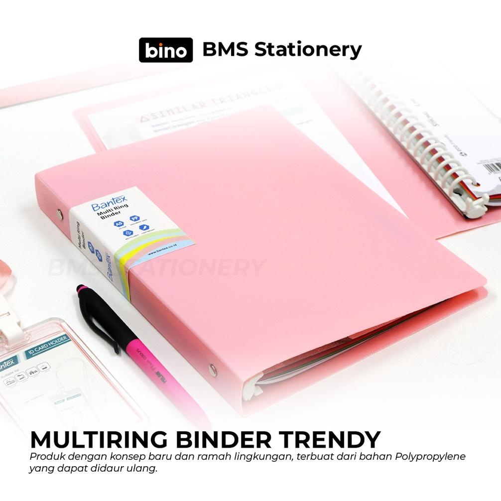 

Promo [Bms Samarinda] Bantex Multiring Binder Trendy Warna Polos A5 20 Ring #3124 Termurah