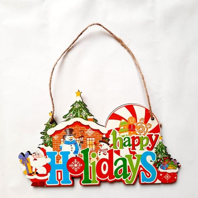 

Gantungan Kayu Merry Christmas Happy Holiday Hiasan Rumah Home Murah Berkualitas