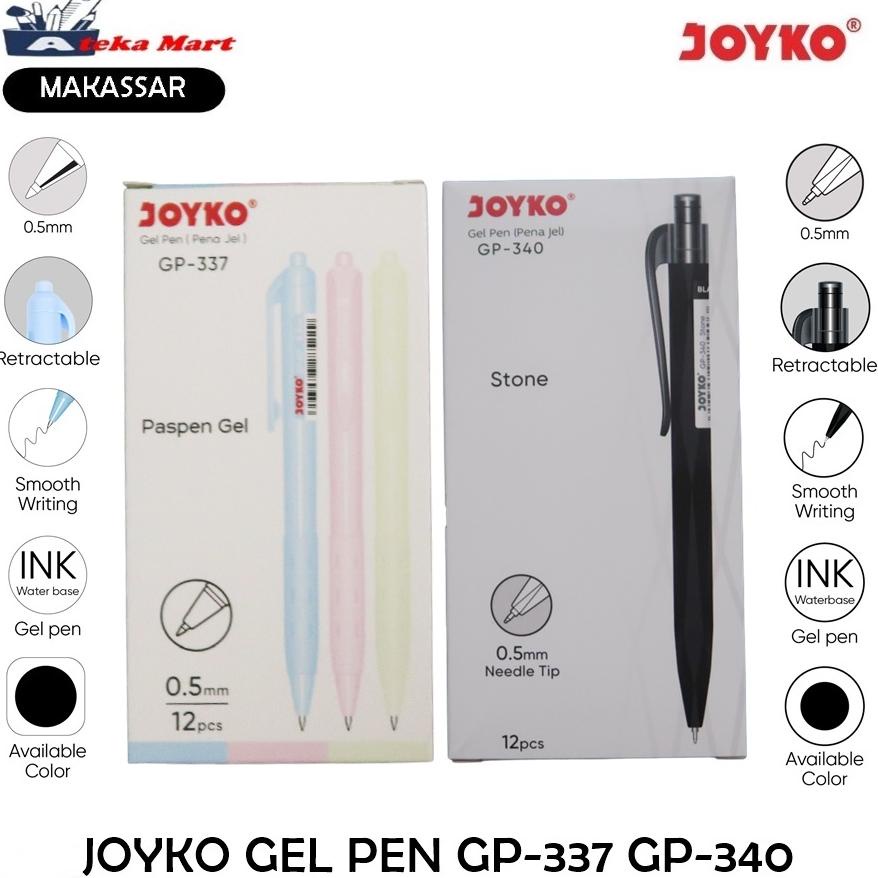 

Promo [Box/12Pcs] Joyko Gel Pen Cetek Gp-337 Paspen Gp-340 Stone Sale