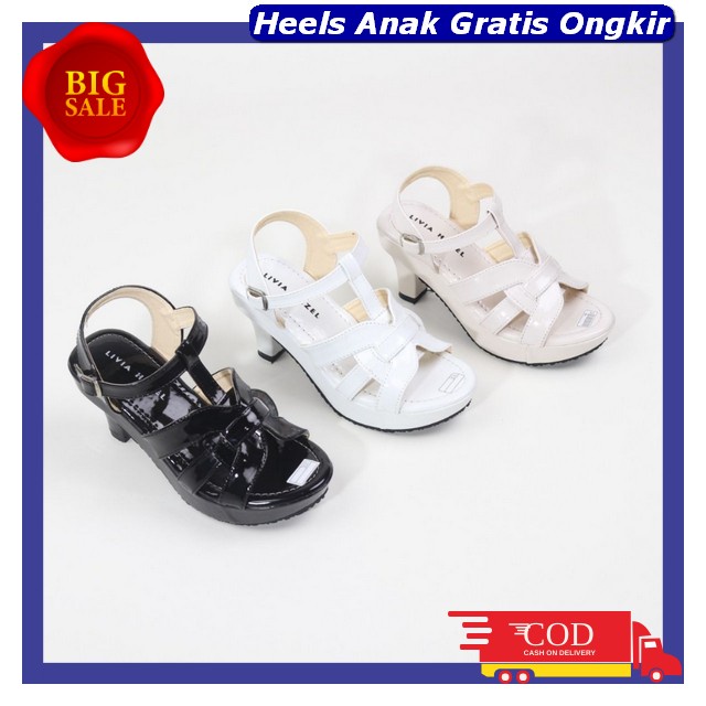 Heels Remaja Korean Style Sendal Cewek Kekinian Import Sepatu Wanita Hak Tahu 3Cm Hils Wanita Korea 