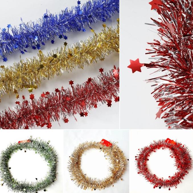 

Fishing_Rod12 // Slinger Bintang Dekor Tinsel Hiasan Parcel Natal Pita Lilit Christmas Stok Terbatas