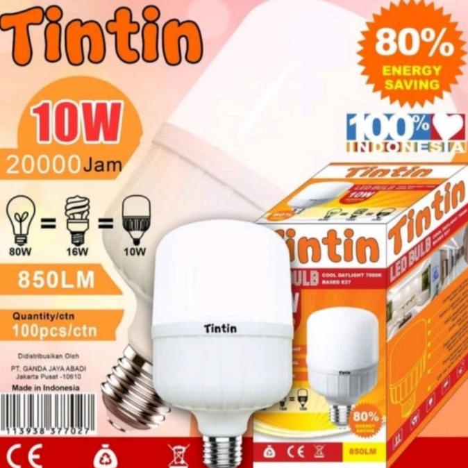 best produk] Tintin Lampu LED 10W 10 WATT MURAH BERKUALITAS TERMURAH GROSIR