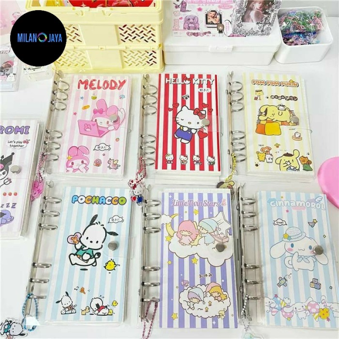 

Binder Ring SANRIO Notebook FREE GANTUNGAN Cinnamo Kuromi Jurnal Kitty -45pr