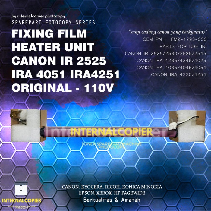 Katlen Fixing Film Unit Canon Ira Adv 4035 4051 4045 4251 110V Fotokopi Orign