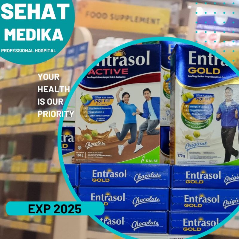 

entrasold gold atau active chocolate dan vanilla 170 gram