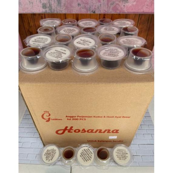 

Media best seller roti / hosti ayat besar dan angur cup hosanna isi 200 MD003