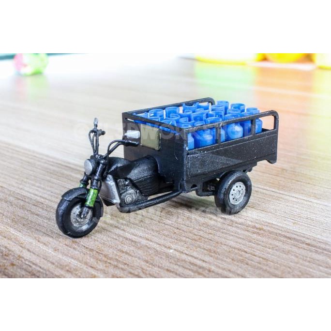 ~~~~~] JL3D Painted - Motor Skala 1/64 Viar / Tossa / Roda 3 Tiga / Gerobak