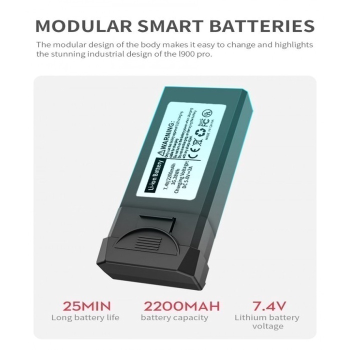 Baterai Drone Tipe L900 Pro Series 7.4V 2200 Mah