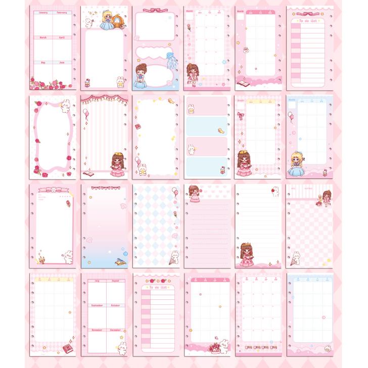 

Update Zumoo Princess Art Binder SET PVC A6 Full Color Paper Planner / Binder SET PVC A6 dengan Loose Leaf Planner Warna GRID ,,