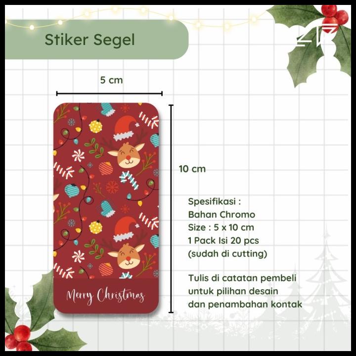 

TERBARU STICKER SEGEL NATAL MERRY CHRISTMAS LABEL SEGEL NATAL BAHAN CHROMO