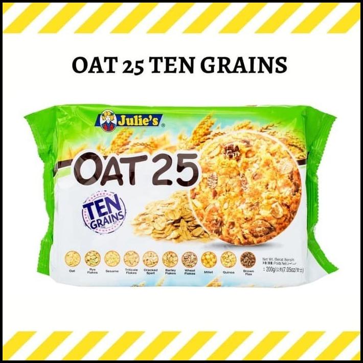 

TERBARU BISKUIT JULIE'S OAT 25 200GR - COOKIES GANDUM JULIES OAT25 TEN GRAINS !!