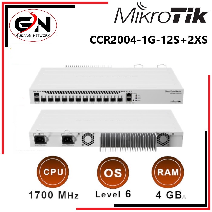 MikroTik CCR 2004 1G 12S+ 2XS CCR2004-1G-12S+2XS