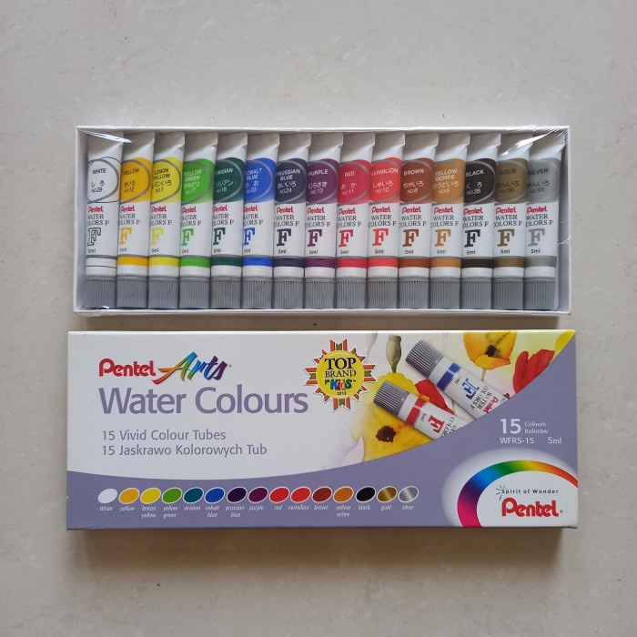 

Terlaris Cat Air / Water Color Pentel 15 Warna / Wfrs-15 / 1 Tube @ 5Ml Promo Terbaru