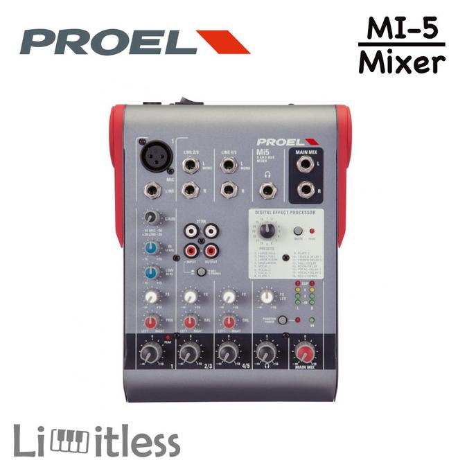 Mixer 5 Channel Proel Mi5 Garansi Original Kode 935