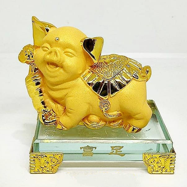 shio babi/babi emas/babi lucu/babi hoki/patung babi/pajangan babi