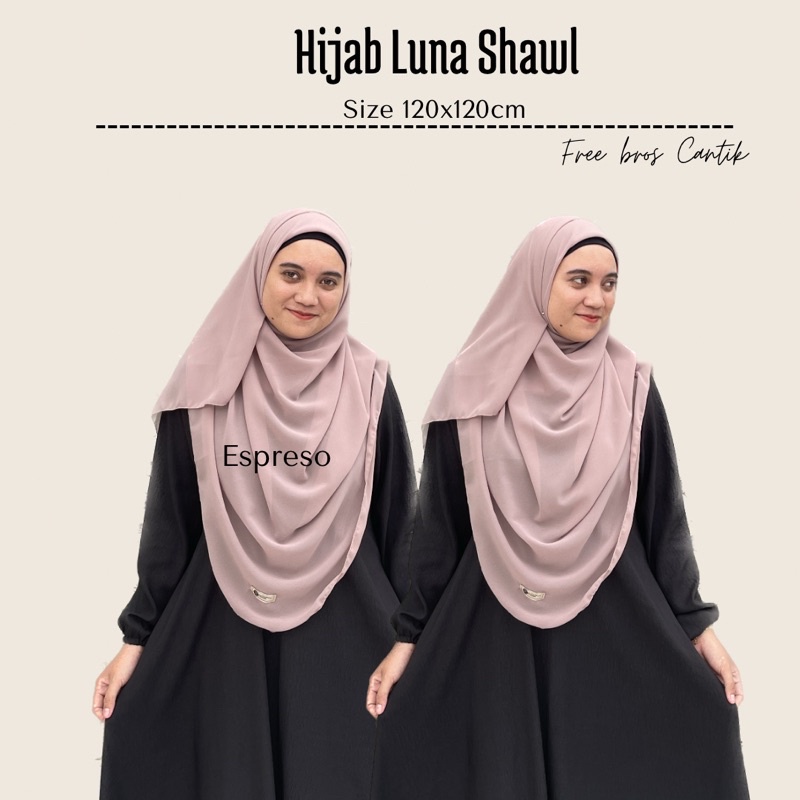 STYLISH HIJAB DAILY!!! [COD] HIJAB LUNA SHAWL / MALAYSIAN SQUARE BY RURIHIJABSYARI
