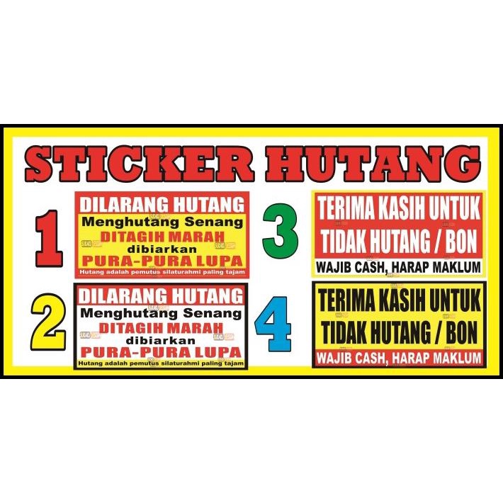 

TERBARU STICKER VINYL HUTANG / BISA COD !!!!!