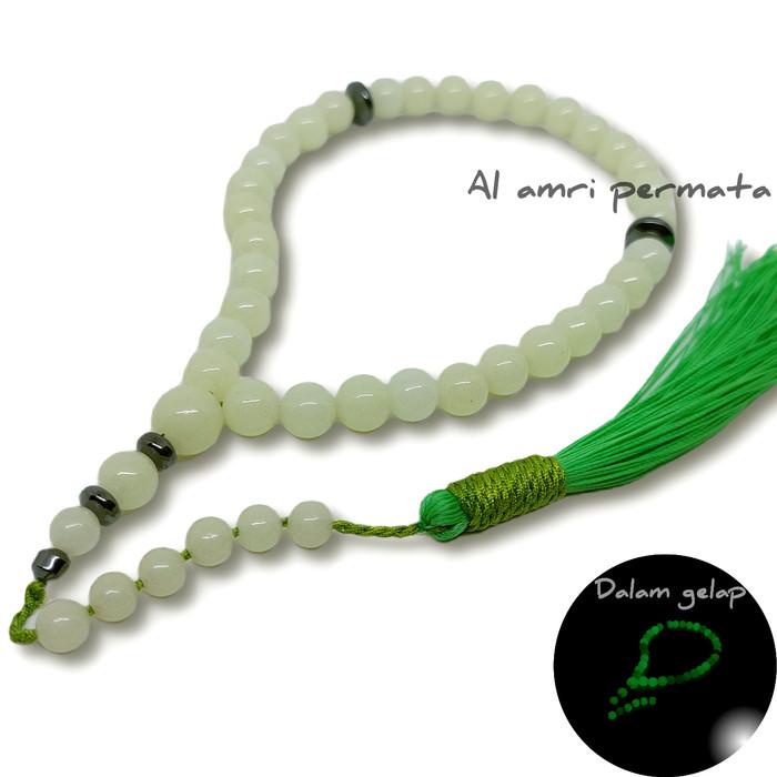 TASBIH BATU FOSFOR 33 BUTIR ORIGINAL MENYALA DALAM GELAP