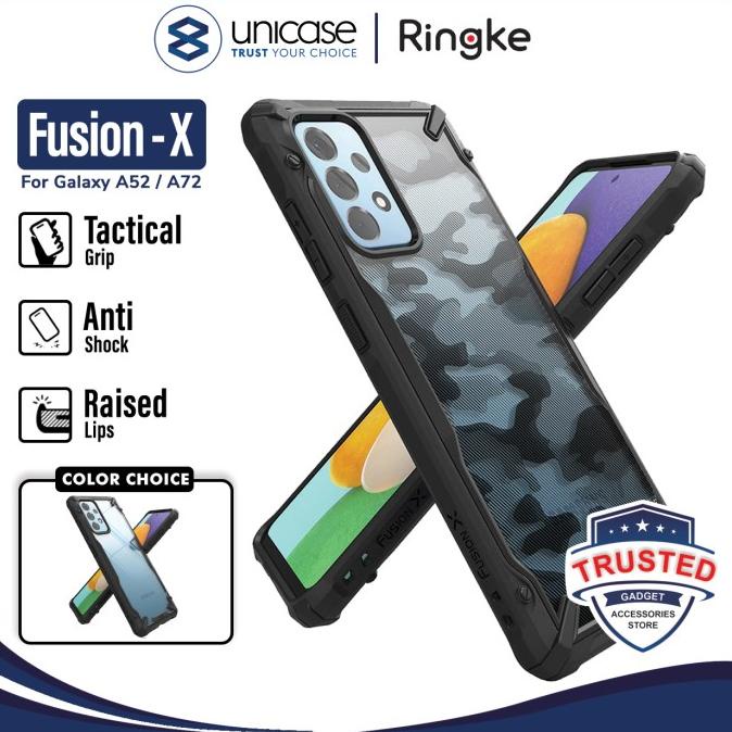 SALE Case Samsung Galaxy A52 / A72 Ringke Fusion X Anti Crack Casing - A52, Camo Black Termurah