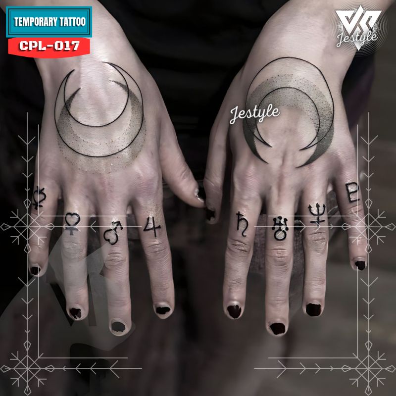 [CPL-017] Tato Temporer Temporary Tattoo Couple Bulan Sabit