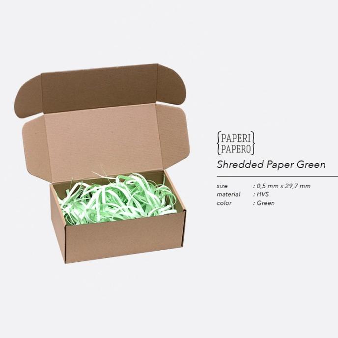 

Produk Unggulan] Shredded Paper / Kertas Potong Cacah Serut - Green