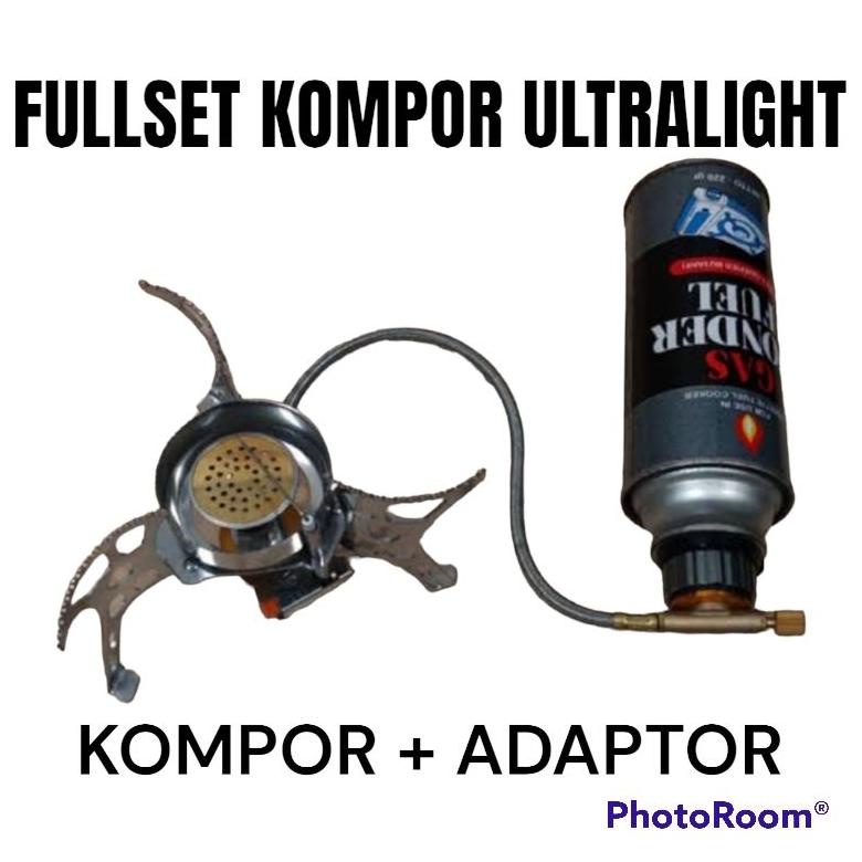 COD (Full set) Kompor Camping Windproff Ultralight High Power 6000watt portabel + ADAPTOR Original