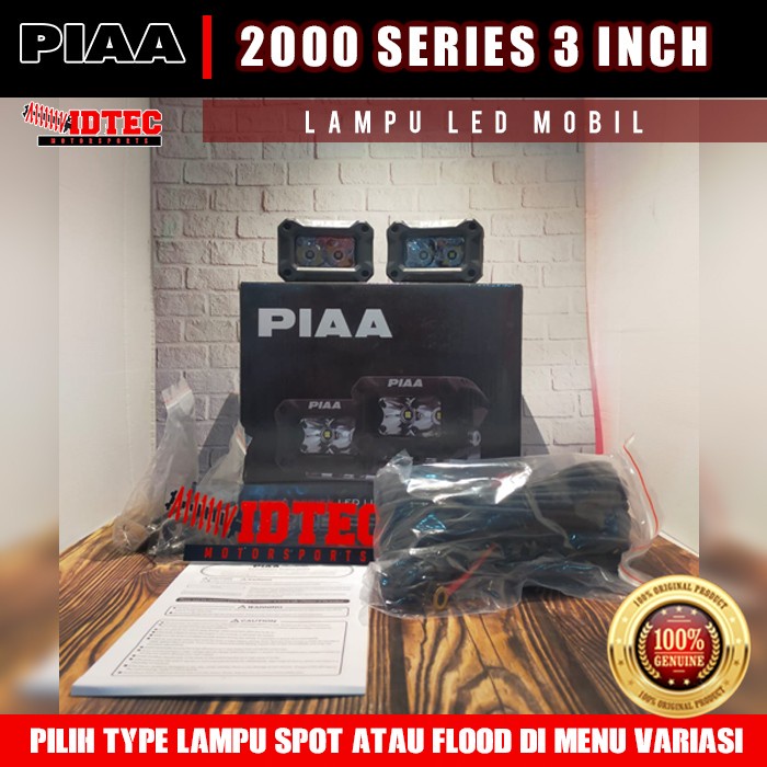 Lampu Sorot Led Mobil Piaa 2000 Series 3 Inch 3" Flood Spot 5600K 12V Star