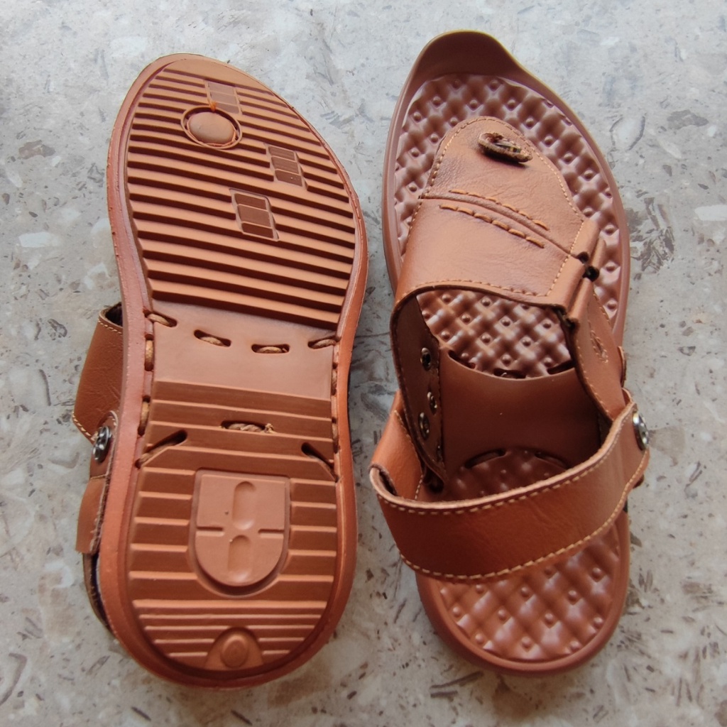 [RedDevil COLLECTION] 100% Kulit Asli Premium Sandal Jepit Pria Olahraga Sandal Outdoor Fashion