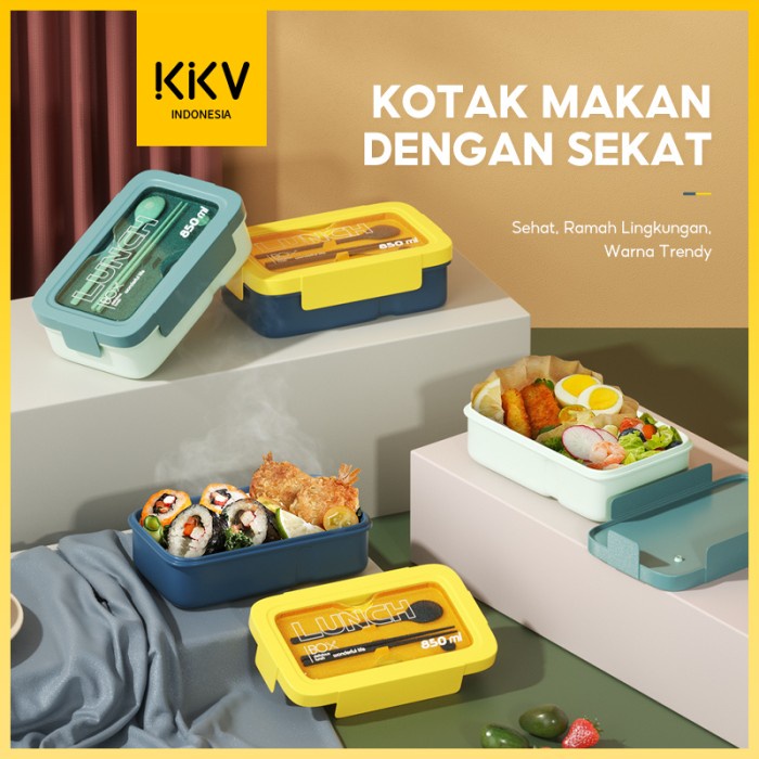 KKV 40000KM LUNCH BOX KOTAK MAKAN TEMPAT BEKAL SENDOK SUMPIT 850ML