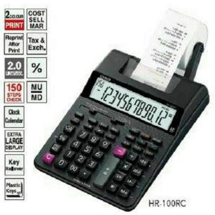 

kalkulator calculator casio hr-100rc hr100rc printing print struk ori