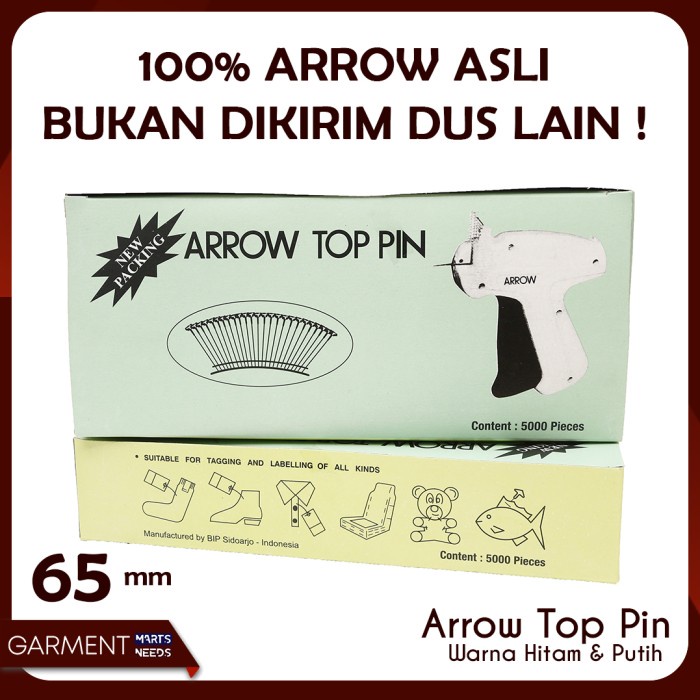 

@=@=@=@=] ARR - ARROW TOP PIN/TAG PIN ISI REFILL TAG GUN ORIGINAL 65 & 75mm
