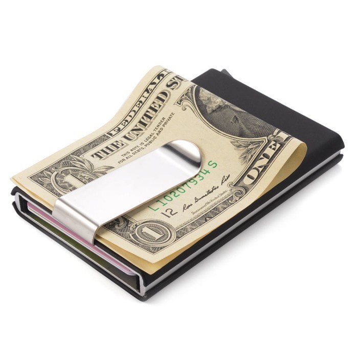 

Promo Luxury Men Automatic Pop Up Aluminum Business Card Holder Soft Card