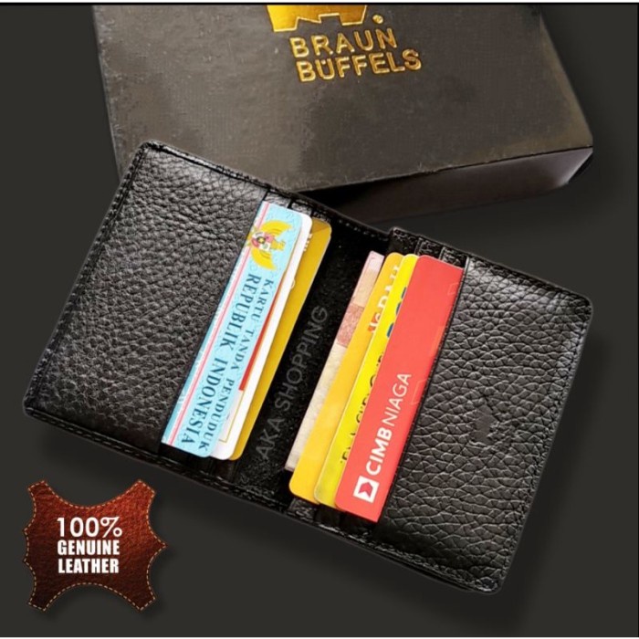 

Promo Dompet Kartu Card Holder Braun Buffel Kulit Asli