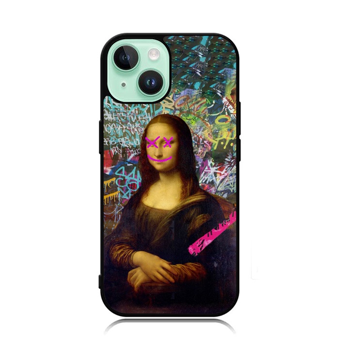 Casing Case Custom iPhone 15 14 13 12 11 XR XS X 8 7 6 5 SE Pro Max Mini Plus Monalisa Graffity AE22