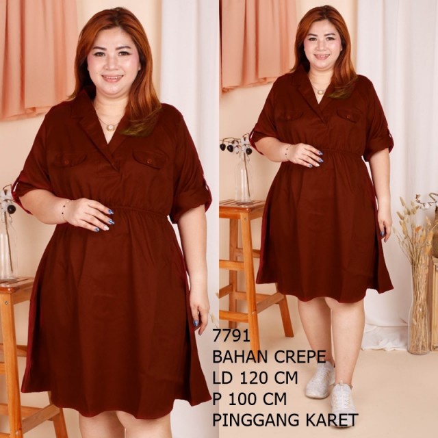 Dress Jumbo Wanita Terbaru 2023 Korean Style Pesta Xxxl Ld 130 120 Tunik Sabrina Modern 150 Bahan Me