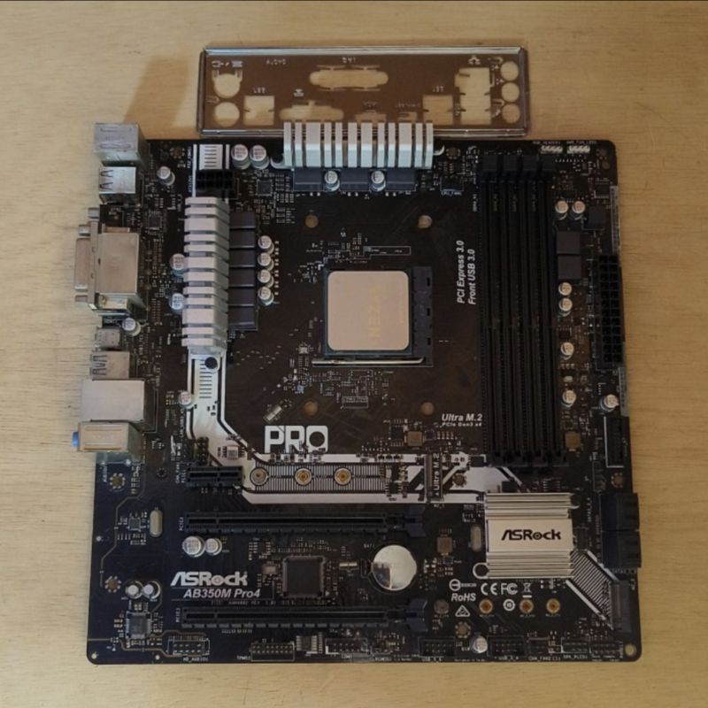 PAKET RYZEN 5 3600x 3.8ghz + MOBO ASROCK AB350M PRO 4 , DUAL NVME