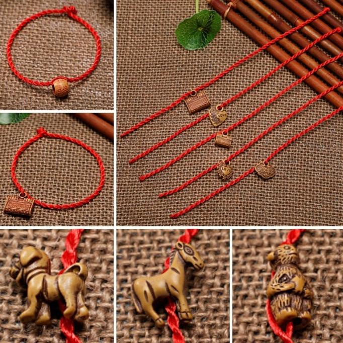 

{ Alee_Ale } Gelang Hoki 12 Shio Murah Tali Merah Kado Soevenir Imlek Gelang Hoki Pengiriman Cepat