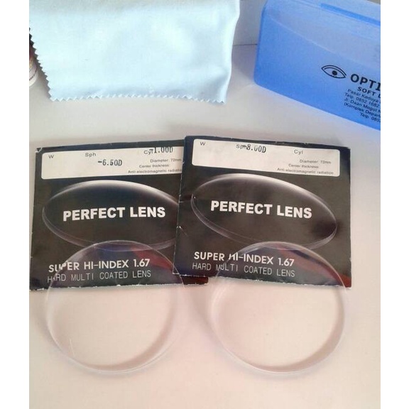 [Baru] Lensa Kacamata High Index 1.67 Multi Cout Minus 10.50 Sd -15. 00 Terbatas