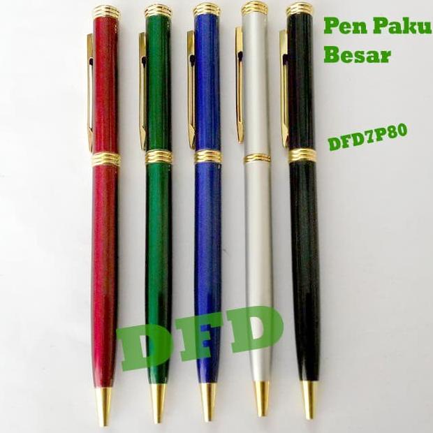

Pulpen Paku Besar Metalik / Pulpen Souvenir Besi Metalik Stok Terbatas