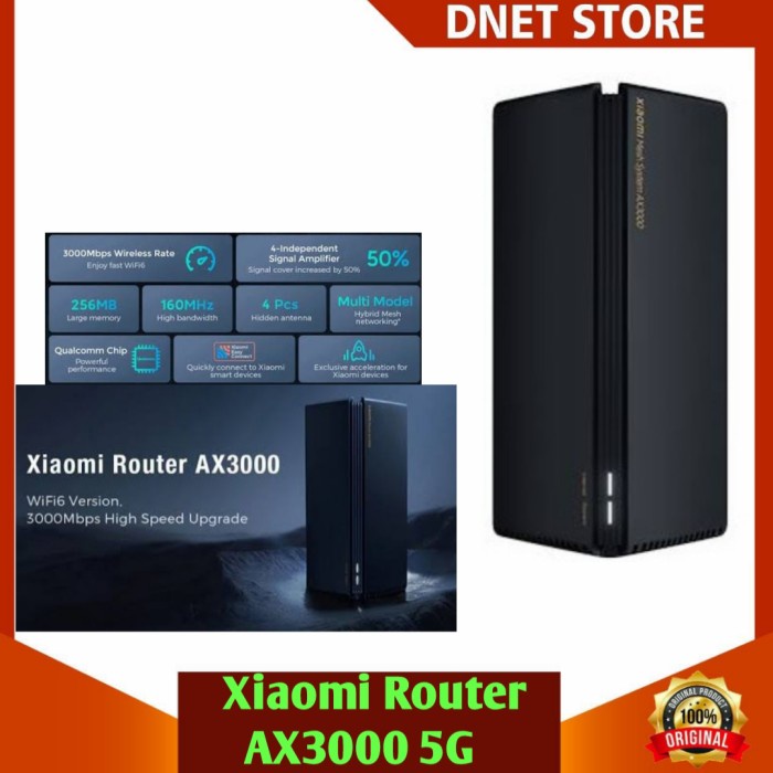 AX3000 ROUTER Wifi 6 Gigabite 2.4Ghz 5 Core dual band