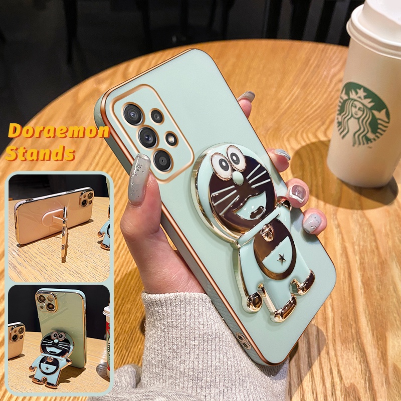 Casing Ponsel untuk Samsung A52 5G A52s 5G A51 M40s M51 Case HP pola Doraemon Fashion Softcase Phone