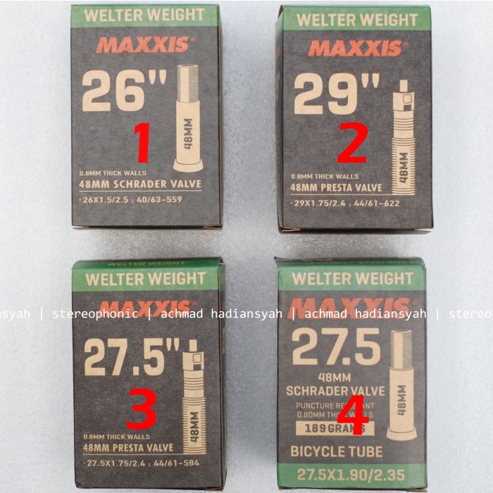 BAN DALAM MAXXIS 26X1.50 26X2.50 29X2.40 27.5X2.40 27.5X1.90 27.5X2.35 ORIGINAL