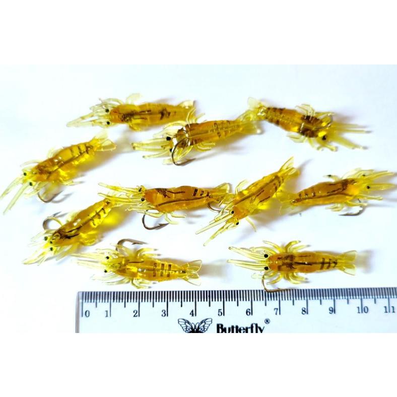 UMPAN UDANG TIRUAN MIRIP ASLINYA DI LENGKAPI KAIL panjang 4cm