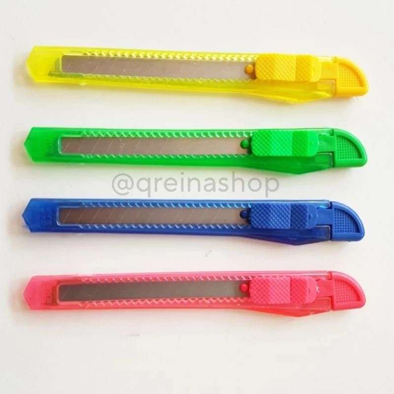 

(BISA COD) Cutter / Pemotong kertas Plastik Warna-Warni