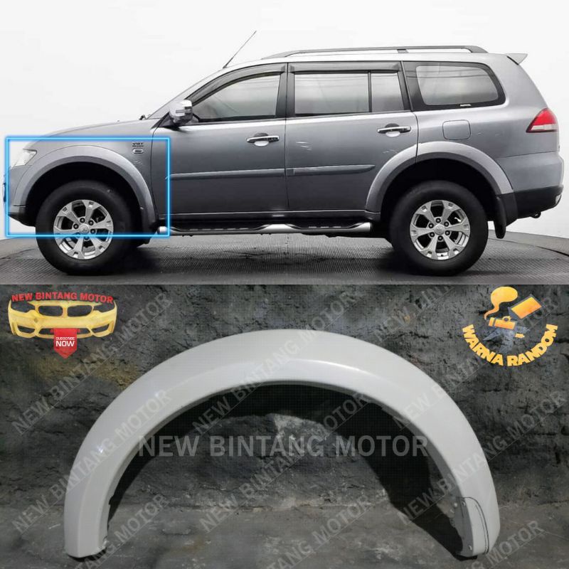 Over fender pajero sport depan kiri 2010 2015 original
