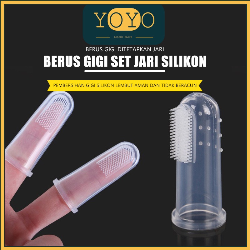 Sikat Gigi Bayi Finger Tooth Brush Pembersih mulut Silikon Jari Baby Newborn Lidah Gusi Silicone Food Grade Newborn Lembut