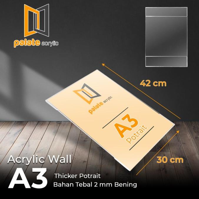 

rin Akrilik Wall A3 Portrait / Acrylik / Thicker / Akrilik Dinding Brosur